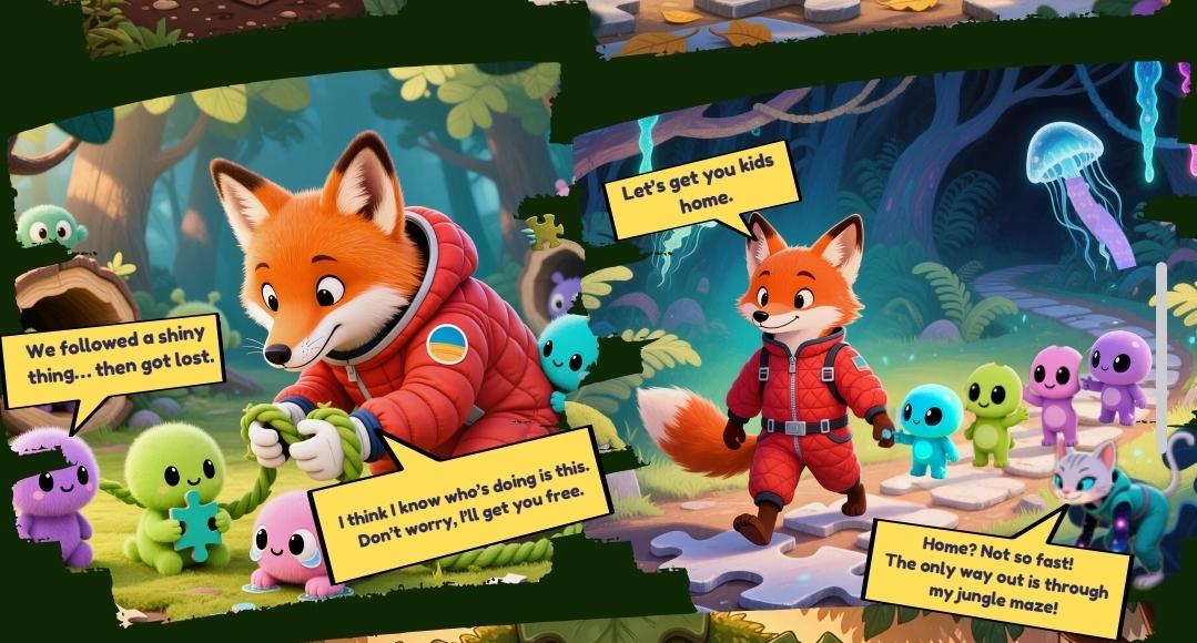 Chase through Puzzle Planet's carnival