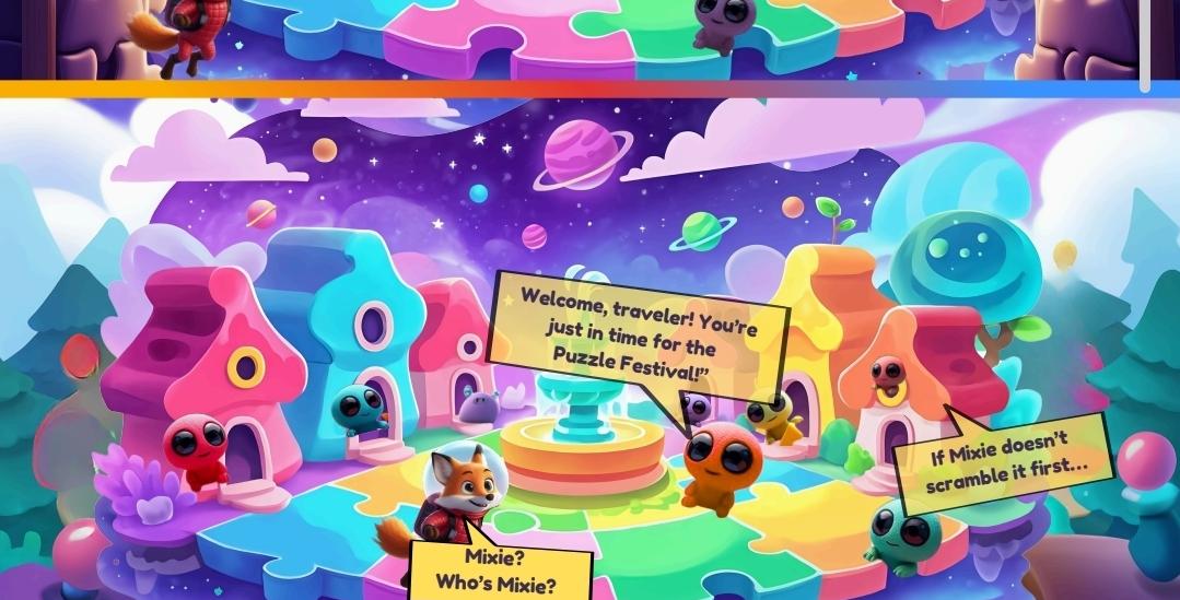 Tinker arrives at the Puzzle Festival as the aliens warn about Mixie